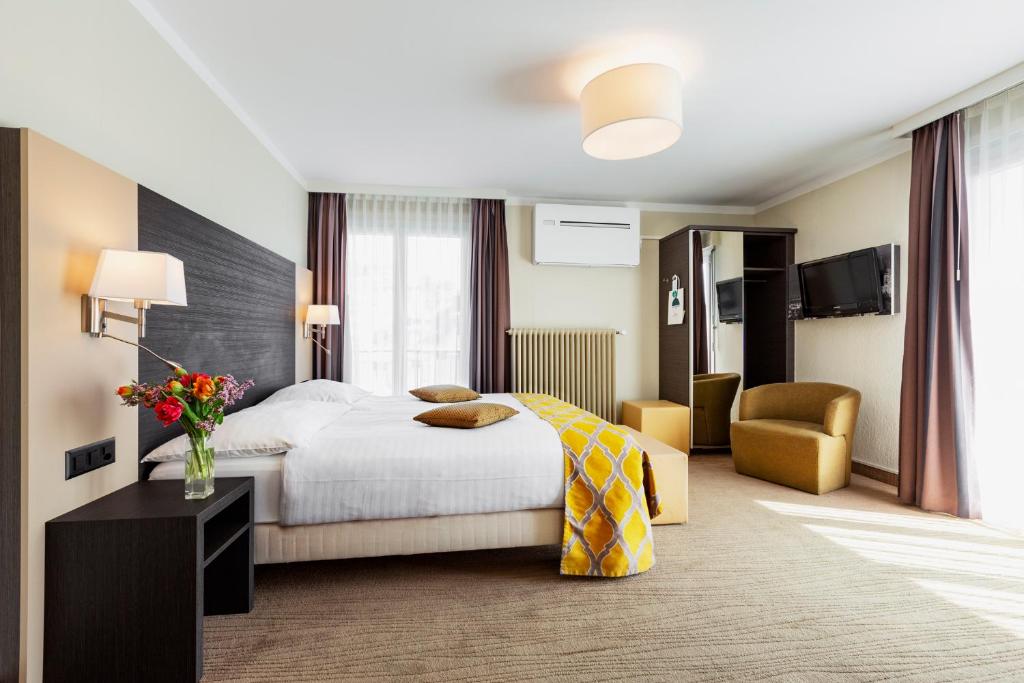 Двухместный (Двухместный номер с 1 кроватью и видом на город) отеля Hôtel Bellerive, Лозанна