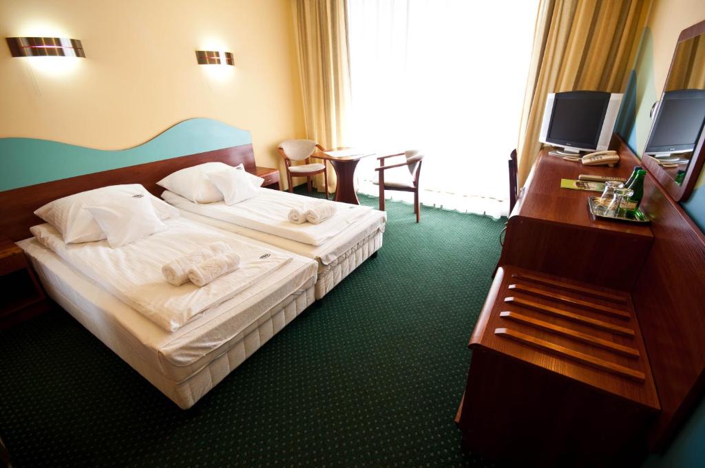 Двухместный (Двухместный номер с 1 кроватью или 2 отдельными кроватями, вид на горы) отеля Hotel Arka Spa, Висла