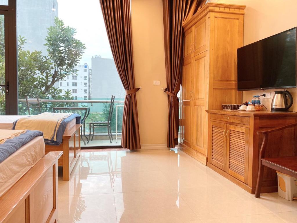 Двухместный (Двухместный номер с 2 отдельными кроватями и окном) отеля Monza Villa, Тхань Хоа