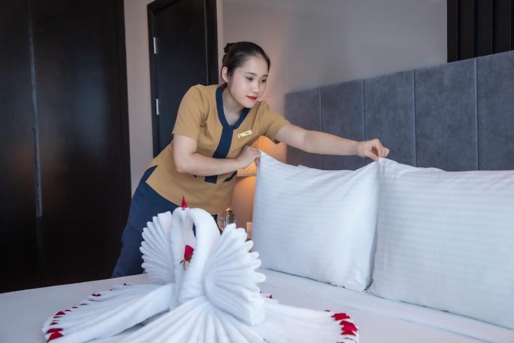 Двухместный (Представительский двухместный номер с 1 кроватью) отеля Muong Thanh Grand Da Nang Hotel, Дананг