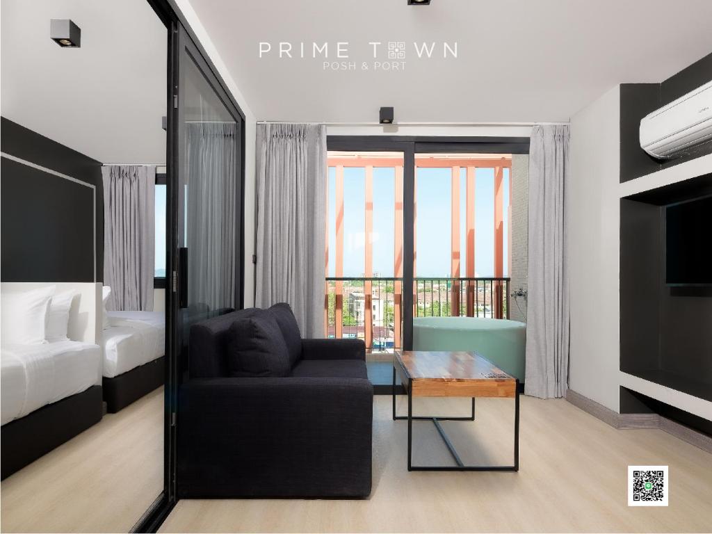 Апартаменты (Пентхаус с 2 спальнями и ванной) отеля PRIME TOWN - Posh & Port Hotel PHUKET, Пхукет