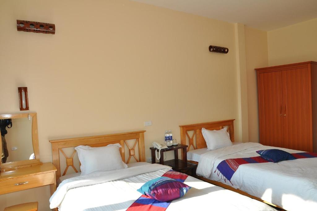 Двухместный (Стандартный двухместный номер с 2 отдельными кроватями) отеля Mai Chau Valley View Hotel, Май Чау