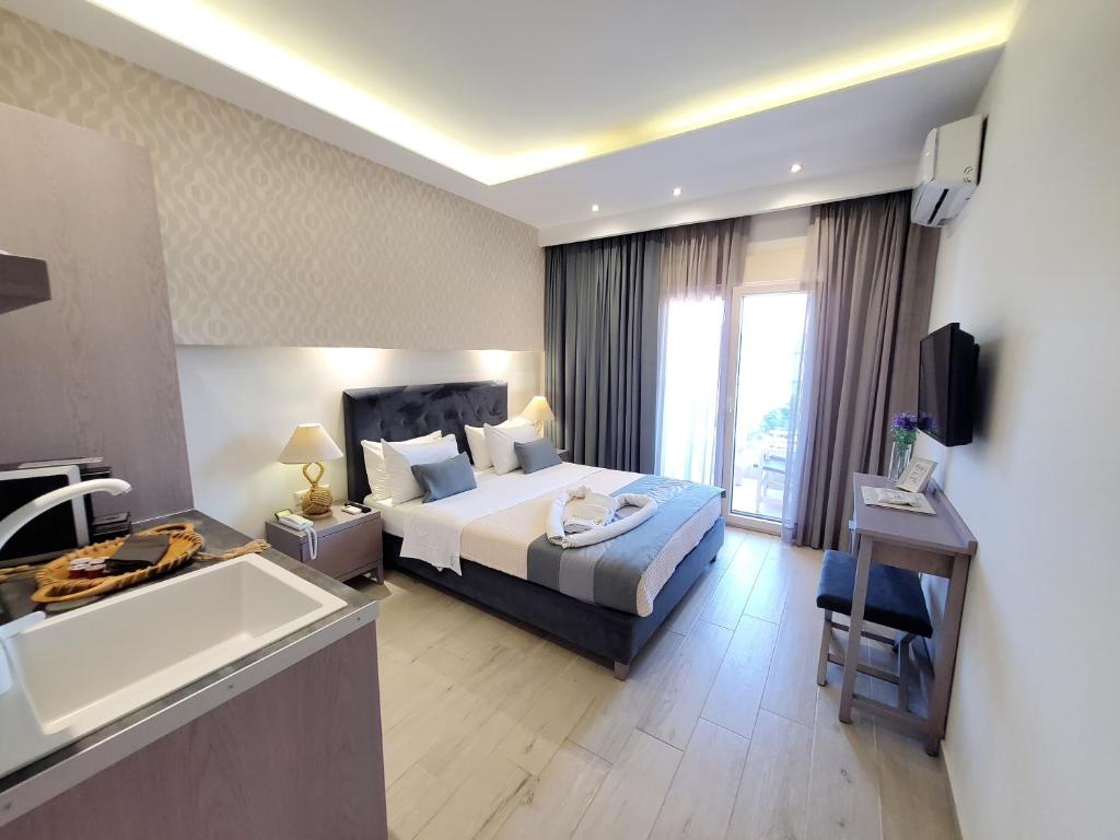 Апартаменты (Luxury Two Bedroom-Apartment with Sea View) апартамента Deluxe Dina, Скала-Потамиас