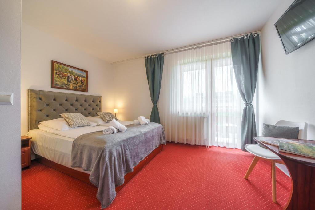 Двухместный (Двухместный номер с 1 кроватью или 2 отдельными кроватями, балконом, видом на горы и доступом в спа-центр) отеля Willa Swoboda, Закопане