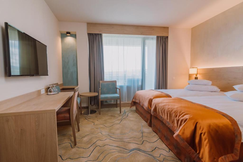 Двухместный (Улучшенный двухместный номер с 1 кроватью или 2 отдельными кроватями, вид на горы) отеля Hotel Faget, Совата