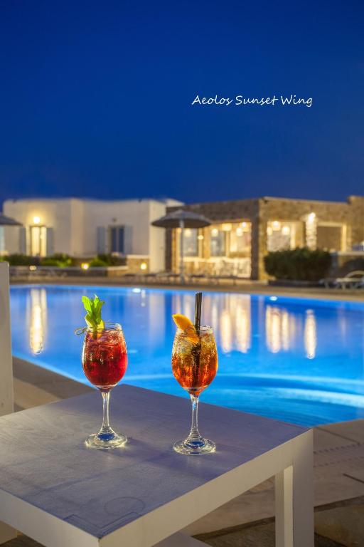 Одноместный (Крыло Sunset — Люкс с видом на сад) отеля Aeolos Hotel, Миконос