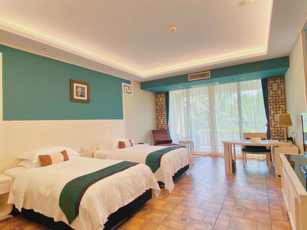 Двухместный (Улучшенный двухместный номер с 2 отдельными кроватями, вид на сад) курортного отеля Luhuitou State Guesthouse & Resort, Санья