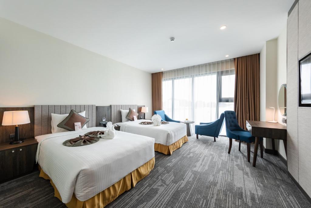 Двухместный (Двухместный номер Делюкс с 2 отдельными кроватями) отеля Muong Thanh Grand Bai Chay, Халонг