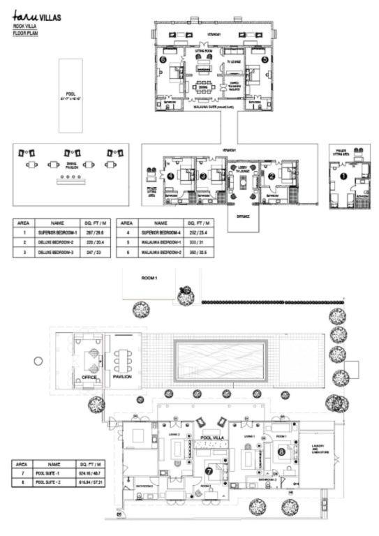 Вилла (Отдельная вилла с 8 спальнями и бассейном), Taru Villas - Rock Villa