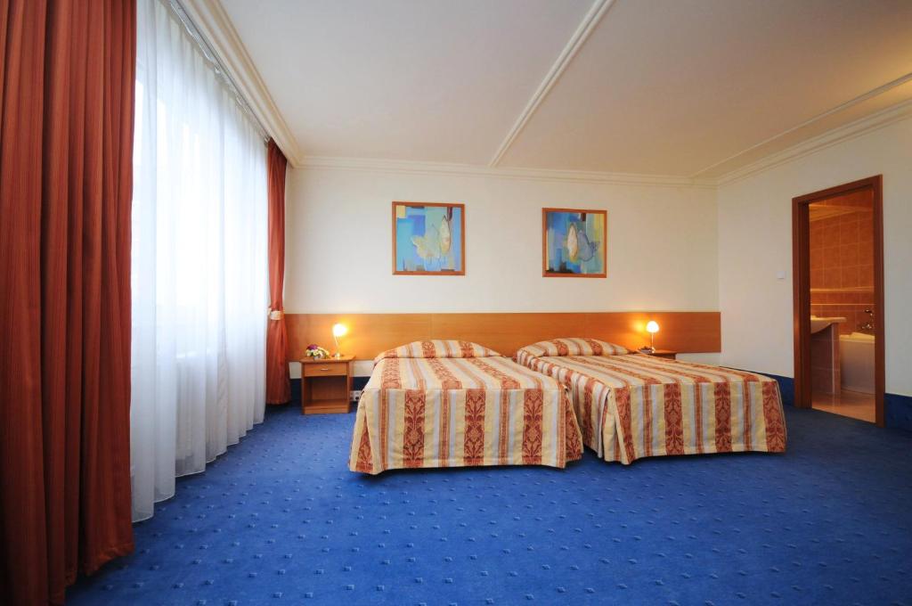 Двухместный (Представительский двухместный номер с 1 кроватью или 2 отдельными кроватями, бесплатная парковка) отеля Top Hotel Prague, Прага
