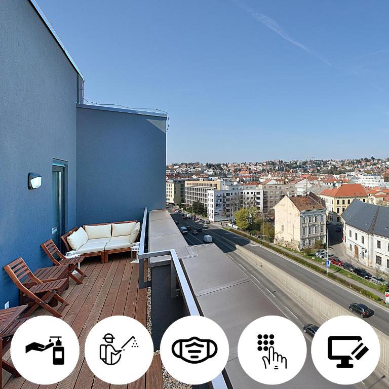 Апартаменты (Апартаменты в пентхаусе с видом на город) отеля Charming&Cozy-Ambiente Apartments, Братислава