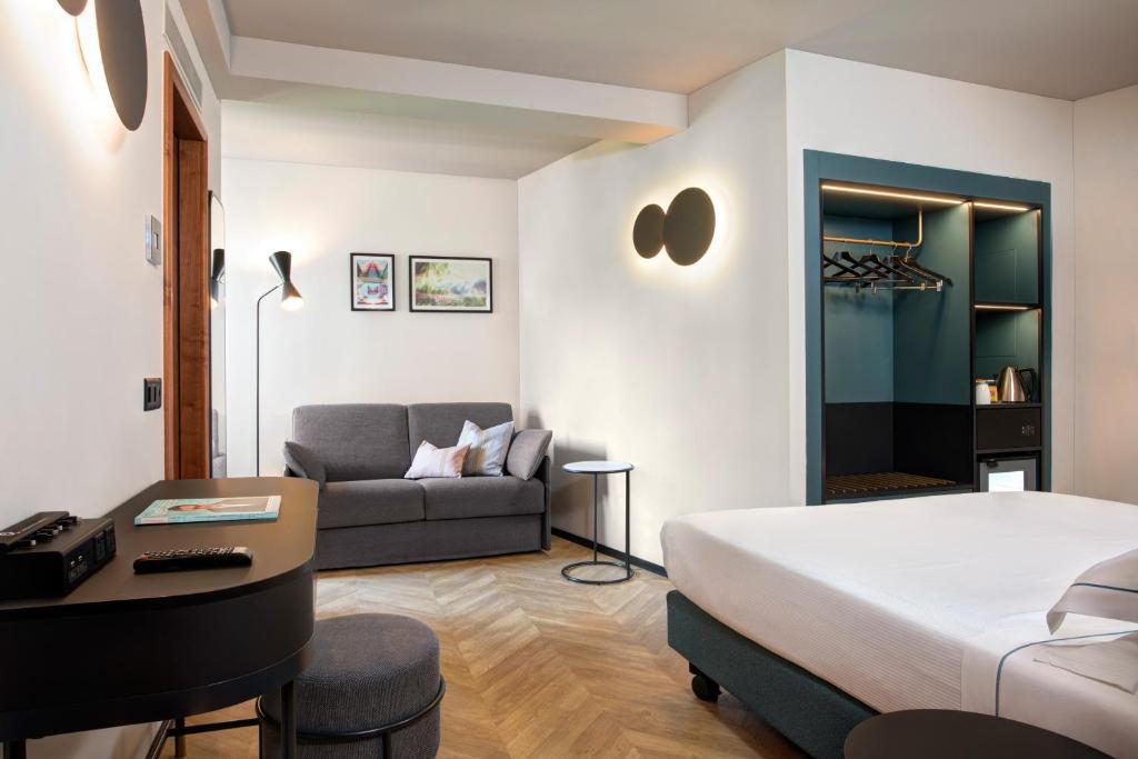 Двухместный (Двухместный номер с 1 кроватью, дополнительной кроватью и кондиционером) отеля Lugano Dante Center Swiss Quality Hotel, Лугано
