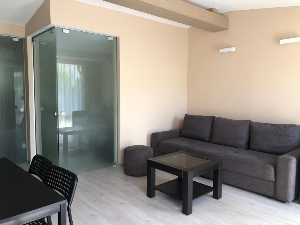 Апартаменты (Апартаменты Делюкс с 1 спальней, мини-кухней и террасой), Eurovila - Home Suite Palanga