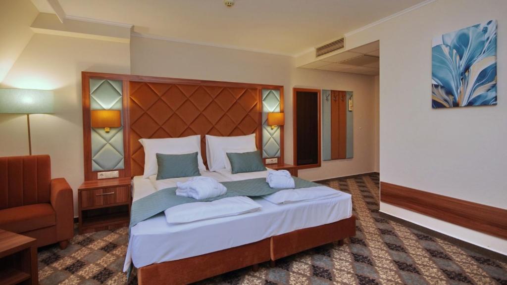 Двухместный (Классический двухместный номер с 1 кроватью или 2 отдельными кроватями — для гостей с ограниченными физическими возможностями) отеля Wellness Hotel Gyula, Дьюла