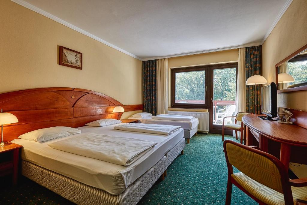 Двухместный (Double Room with Extra Bed with Park View) отеля Hotel Lövér Sopron, Шопрон