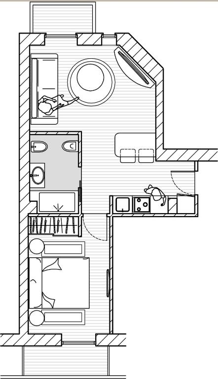 Апартаменты (Апартаменты с 1 спальней и балконом с видом на город), Suite Milano Duomo