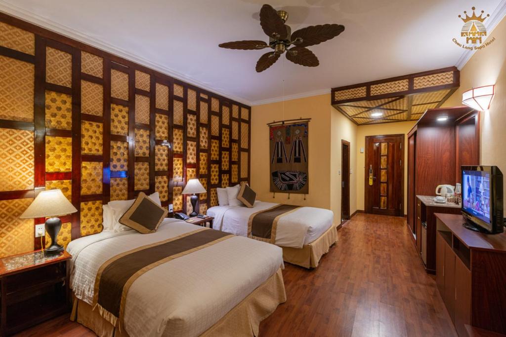 Двухместный (Улучшенный двухместный номер с 1 кроватью или 2 отдельными кроватями) отеля Chau Long Sapa 2 Hotel, Сапа