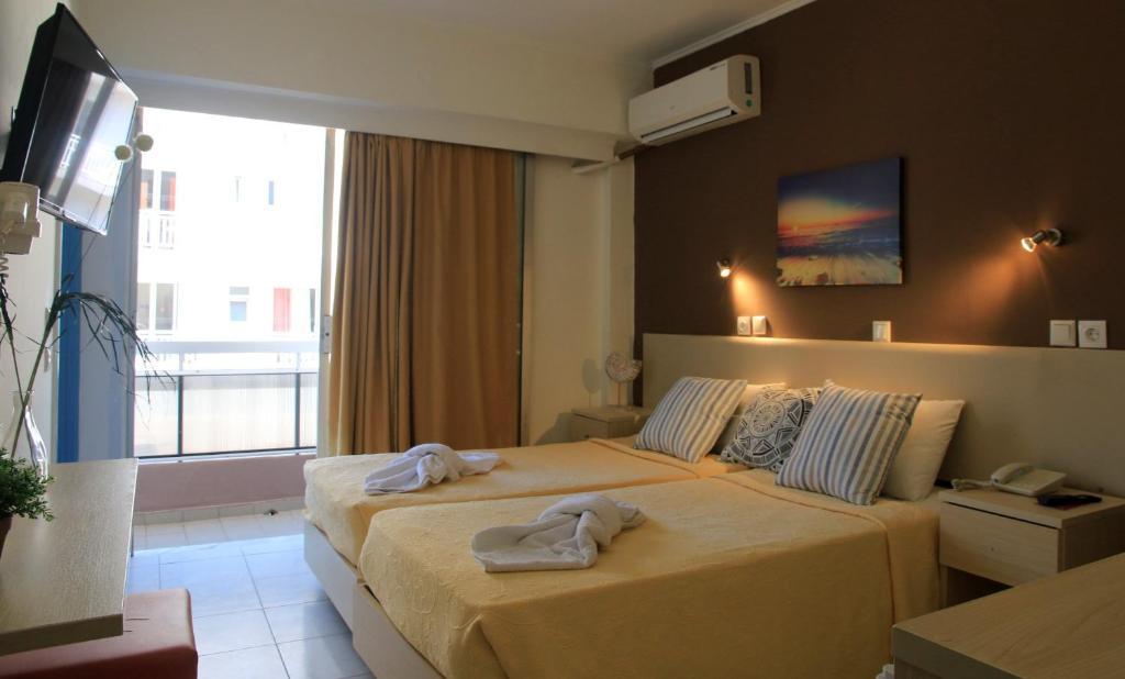 Двухместный (Стандартный двухместный номер с 1 кроватью или 2 отдельными кроватями) отеля Amaryllis Hotel, Родос