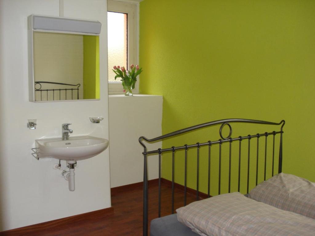 Двухместный (Двухместный номер с 1 кроватью и общей ванной комнатой) хостела Hostel Lion Lodge Luzern, Люцерн