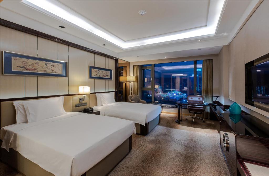 Двухместный (Двухместный номер Делюкс с 2 отдельными кроватями - Для некурящих) отеля Crowne Plaza Hotel Lanzhou, Ланьчжоу