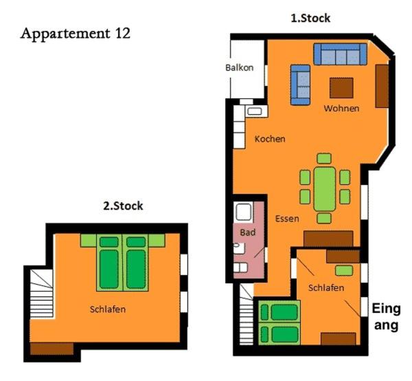 Апартаменты (Апартаменты - Двухуровневые), Hotel Ferienhaus Fux