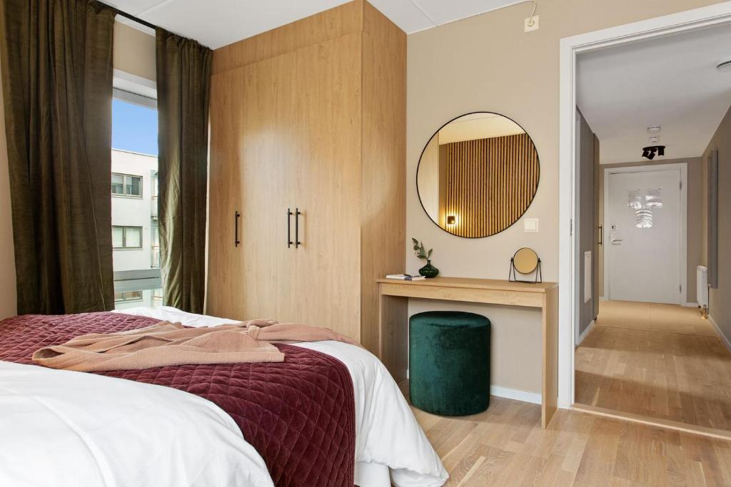 Апартаменты (Улучшенные апартаменты с 2 спальнями) апарт-отеля Bjørvika Apartments, Осло