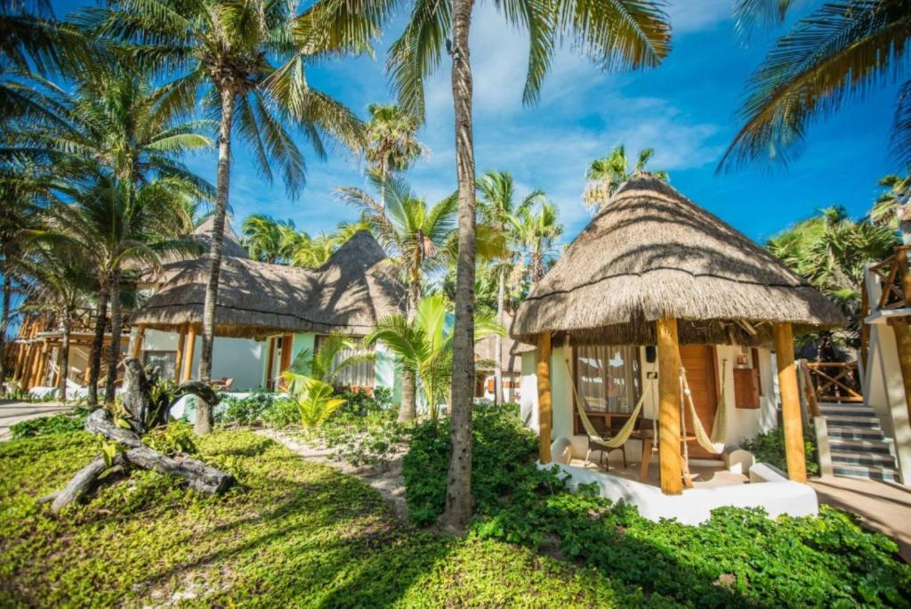 Двухместный (Двухместный номер Palapa с 1 кроватью, вид на океан), Mahekal Beach Resort