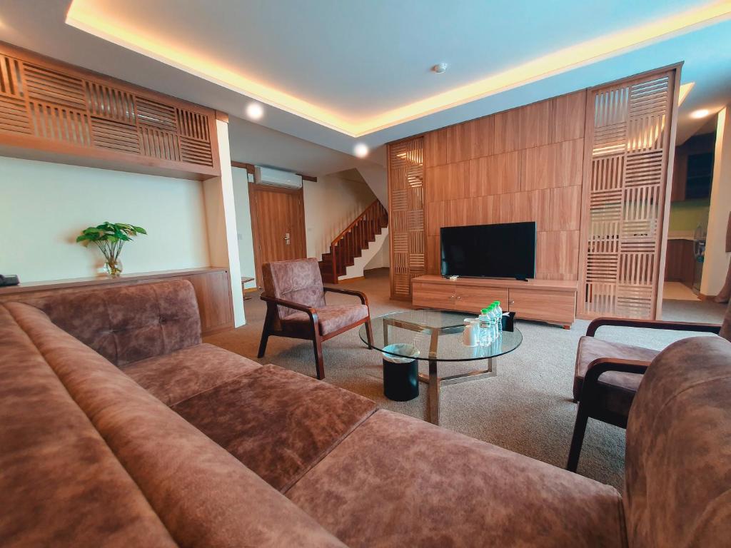 Апартаменты (Апартаменты с 2 спальнями) отеля Muong Thanh Dien Chau Hotel, Винь