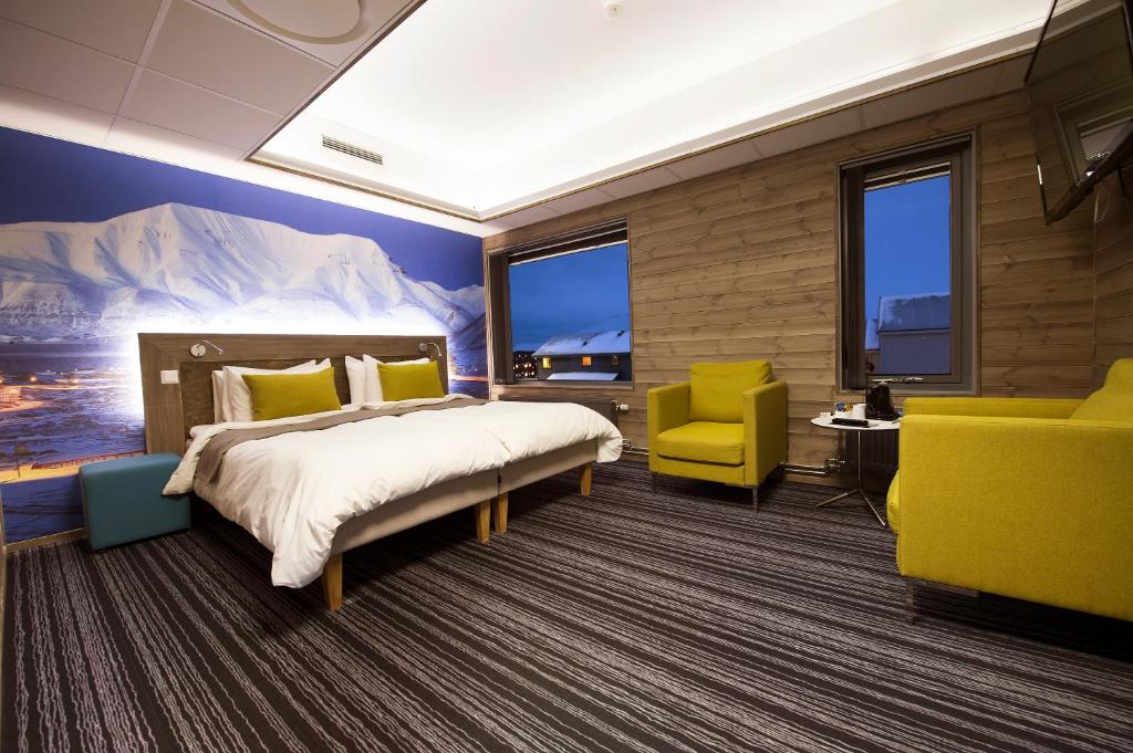 Двухместный (Стандартный двухместный номер с 1 кроватью или 2 отдельными кроватями) отеля Svalbard Hotell & Lodge, Лонгйир