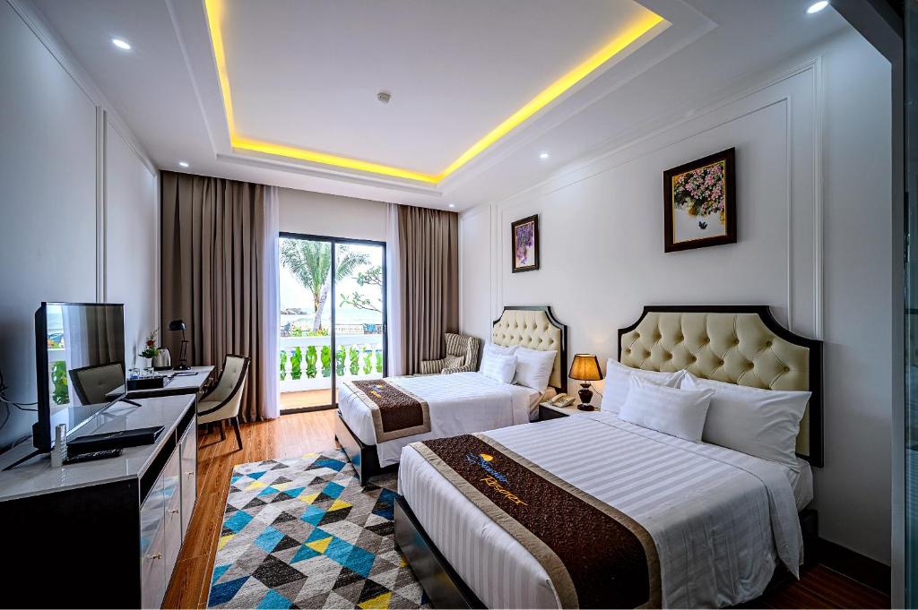 Двухместный (Двухместный номер Гранд Делюкс с 2 отдельными кроватями, вид на море) курортного отеля Seaside Boutique Resort Quy Nhon, Куинён