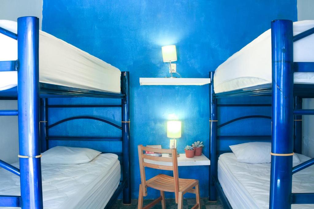 Номер (Односпальная кровать в общем 4-местном номере для мужчин и женщин) хостела Casa de Don Pablo Hostel, Оахака-де-Хуарес
