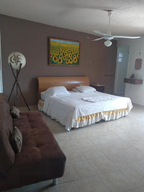 Двухместный (Номер с кроватью размера «king-size») отеля La Casa del Volcan, Тлайякапан