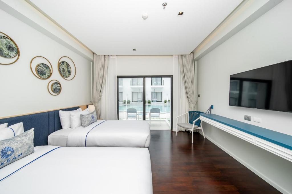 Двухместный (Deluxe Twin Bed with Pool View), Kram Pattaya