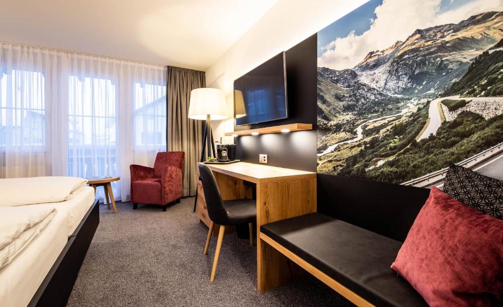 Двухместный (Двухместный номер с 1 кроватью) отеля Alpenhotel Schlüssel, Андерматт