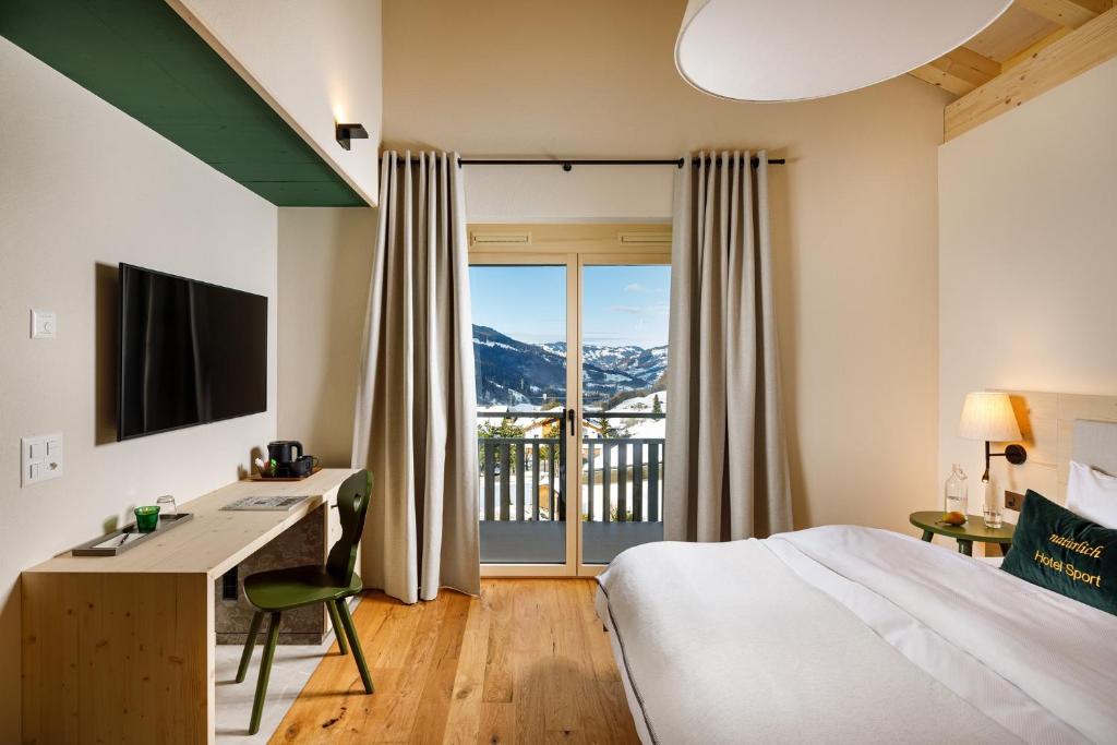 Двухместный (Улучшенный двухместный номер с 1 кроватью) отеля Sport Swiss Quality Hotel, Давос
