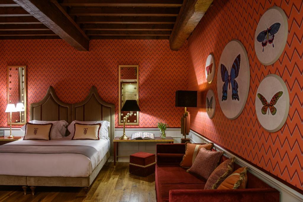 Двухместный (Двухместный номер Делюкс с 1 кроватью или 2 отдельными кроватями) отеля Hotel Tornabuoni Beacci, Флоренция