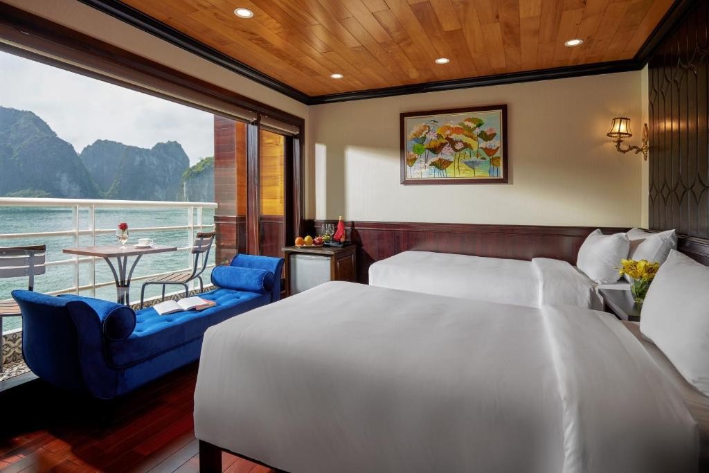 Одноместный (Одноместный номер Делюкс с видом на океан - 3 дня и 2 ночи) отеля Halong Legacy Legend Cruise, Халонг