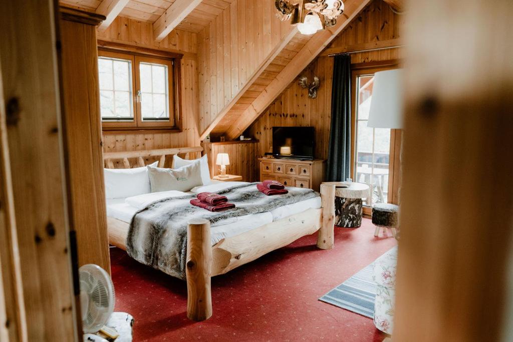 Двухместный (Double Room with Balcony Log House), Pension Forsthaus Georgshöhe