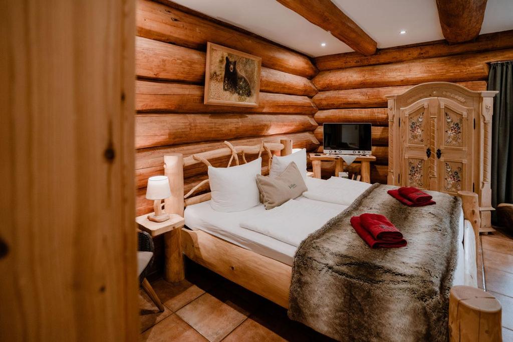 Двухместный (Double Room with Terrace Log House), Pension Forsthaus Georgshöhe