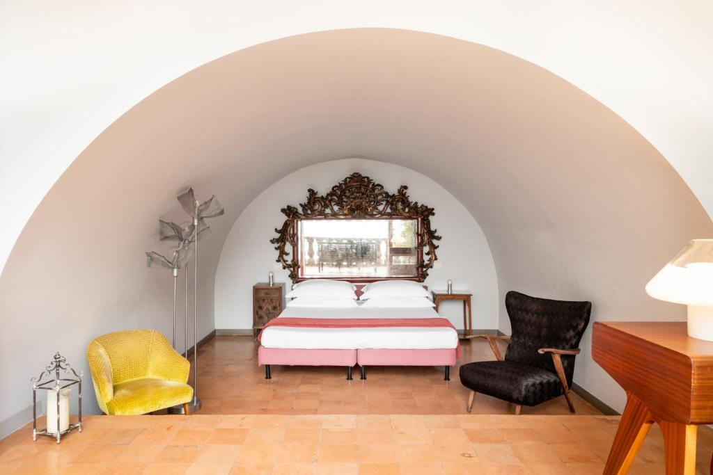 Двухместный (Двухместный номер Делюкс с 1 кроватью, террасой и видом на море) отеля Marina Piccola 73, Сорренто