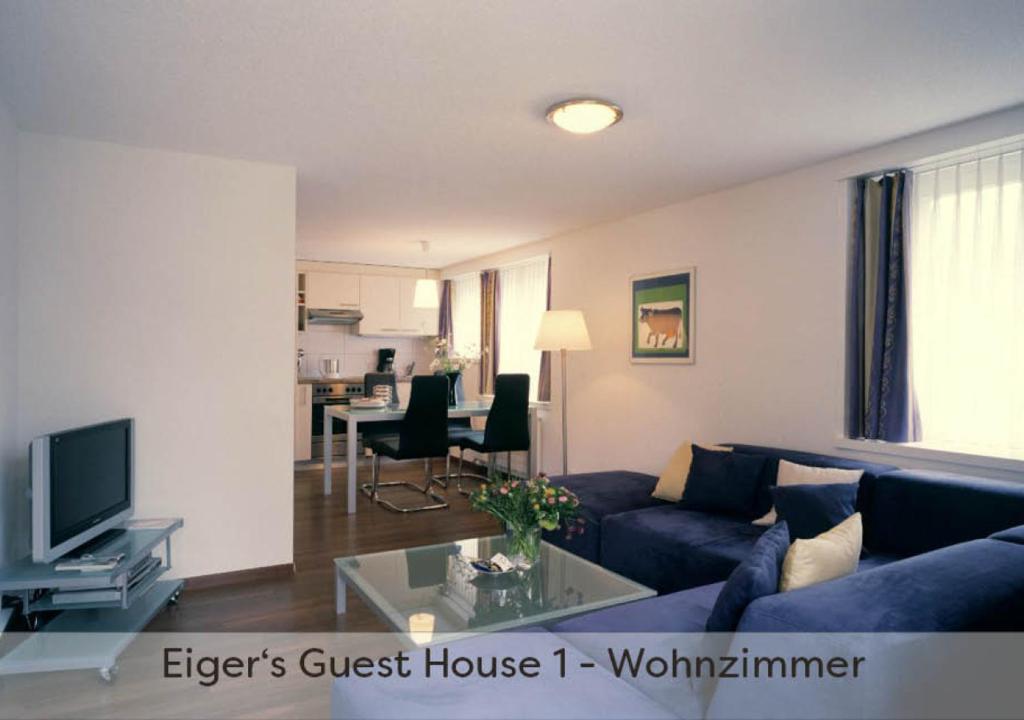 Апартаменты (Апартаменты с 3 спальнями - Первый этаж - Шале Eiger) апарт-отеля Aparthotel Eiger, Гриндельвальд