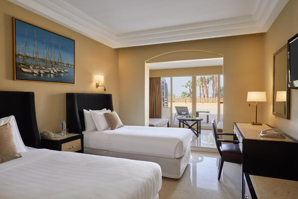Двухместный (Двухместный номер Делюкс с 2 отдельными кроватями, вид на Нил) отеля Achti Resort, Луксор
