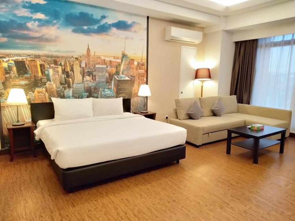 Апартаменты (Апартаменты с 1 спальней), Grand service apartment @ Time Square