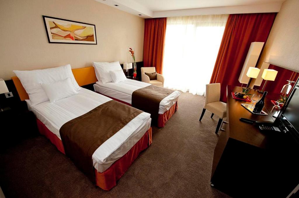 Двухместный (Стандартный двухместный номер с 1 кроватью или 2 отдельными кроватями) отеля Abacus Business & Wellness Hotel, Будаорш