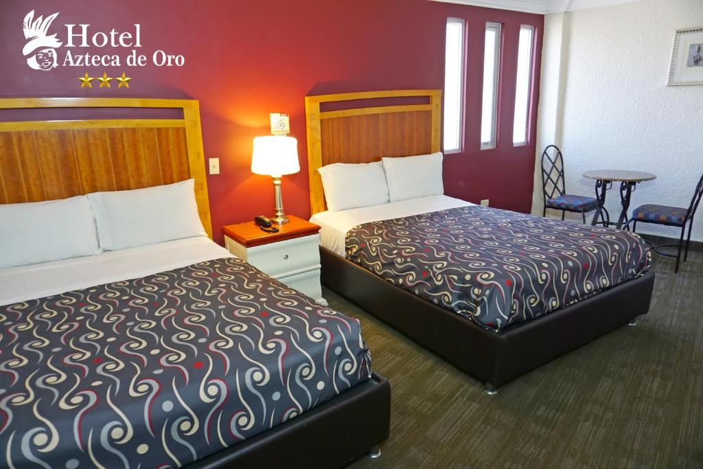 Двухместный (Двухместный номер с 2 двуспальными кроватями) отеля Hotel Azteca de Oro Mexicali, Мехикали