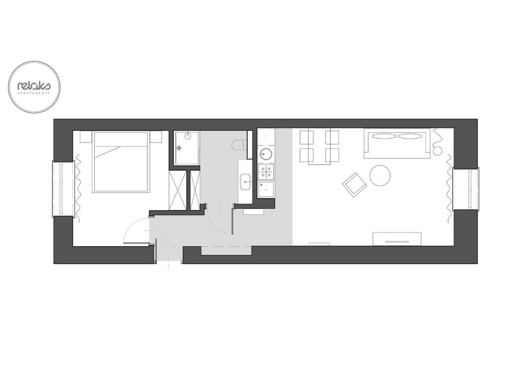 Апартаменты (Апартаменты Делюкс с 1 спальней), Relaks Apartamenty