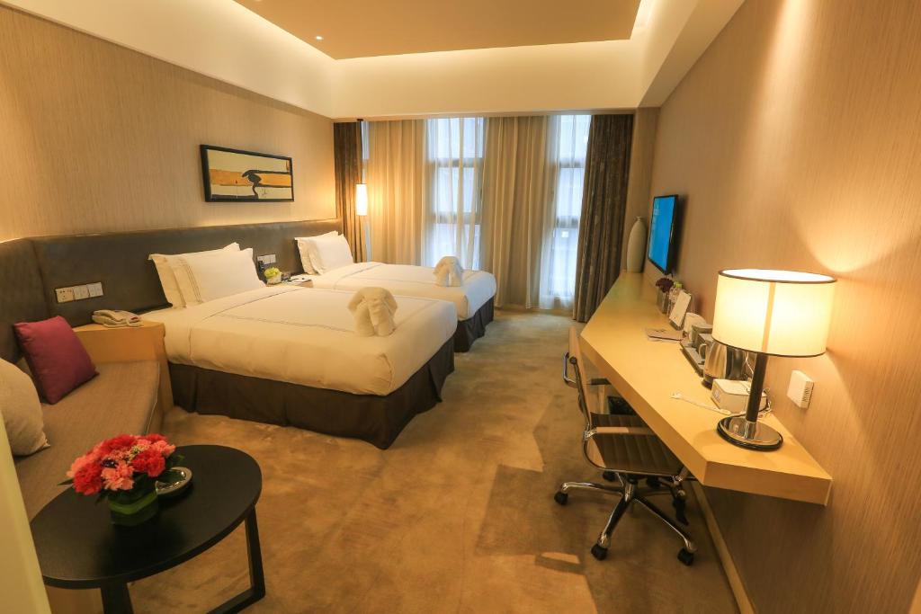 Двухместный (Двухместный номер Делюкс с 2 отдельными кроватями) отеля Skytel Hotel Chengdu, Чэнду