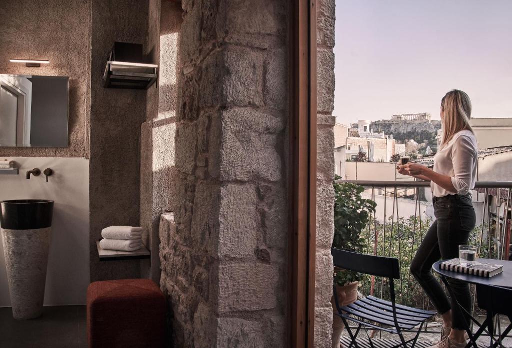Апартаменты (Лофт «Акрополь» с балконом) отеля Asomaton, Афины