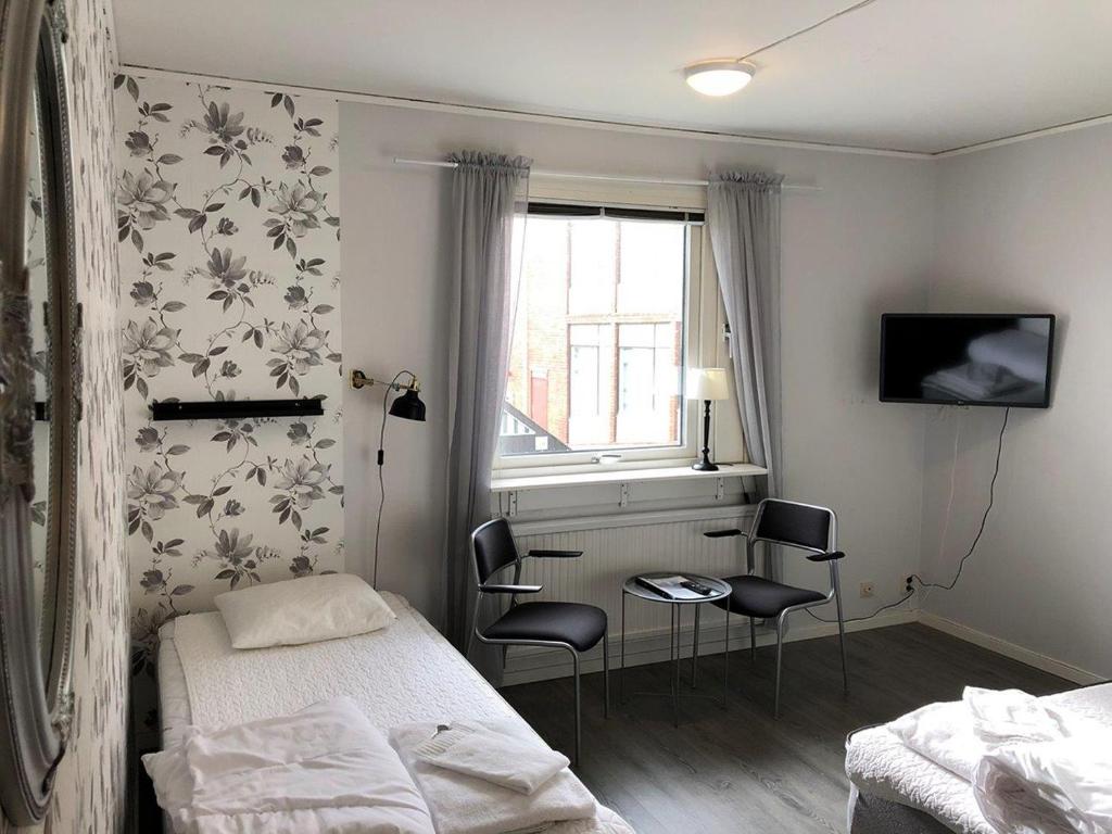 Двухместный (Двухместный номер эконом-класса с 2 отдельными кроватями и душем) отеля STF Malmfältens Folkhögskola, Кируна