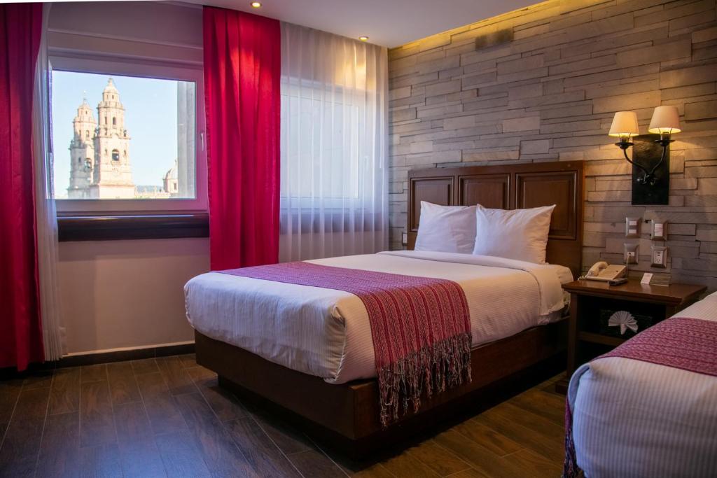 Двухместный (Двухместный номер с 2 отдельными кроватями) отеля Hotel Alameda Centro Historico, Морелия